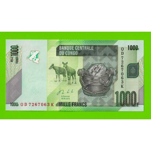 Конго - 1000 франков - 2013 - UNC!!!
