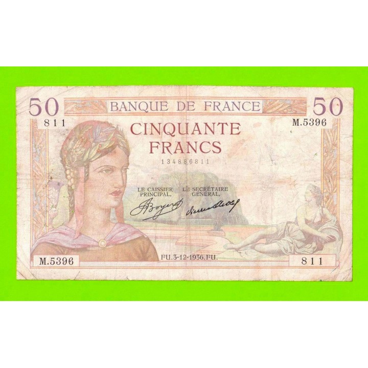 Франция - 50 франков - 1936