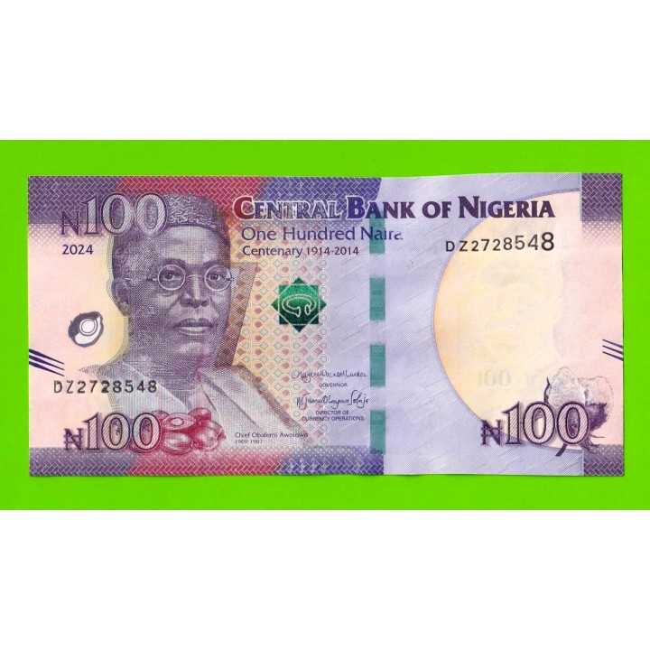 Нигерия - 100 найра - 2024 (DZ) - UNC!!!