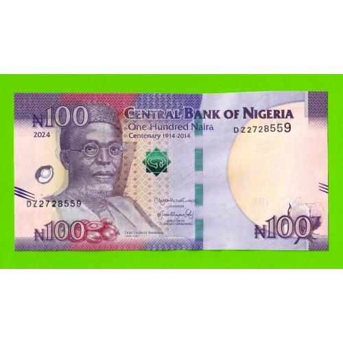 Нигерия - 100 найра - 2024 (DZ) - UNC!!!