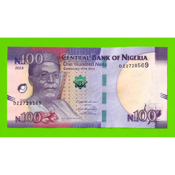 Нигерия - 100 найра - 2024 (DZ) - UNC!!!