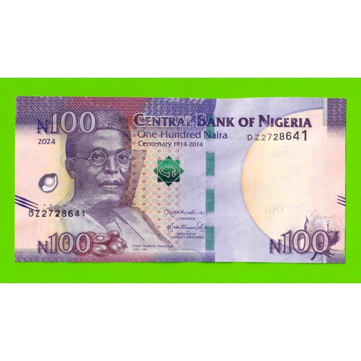 Нигерия - 100 найра - 2024 (DZ) - UNC!!!