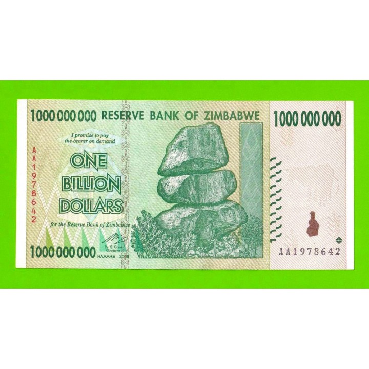 Зимбабве - 1000000000 / 1 миллиард долларов - 2008 (AA)