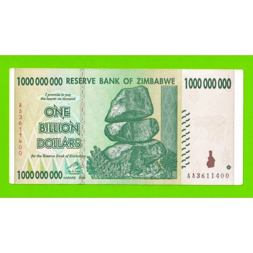 Зимбабве - 1000000000 / 1 миллиард долларов - 2008 (AA)