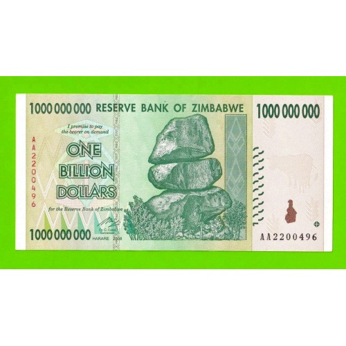 Зимбабве - 1000000000 / 1 миллиард долларов - 2008 (AA)