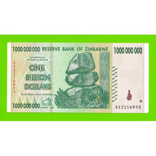 Зимбабве - 1000000000 / 1 миллиард долларов - 2008 (AA)