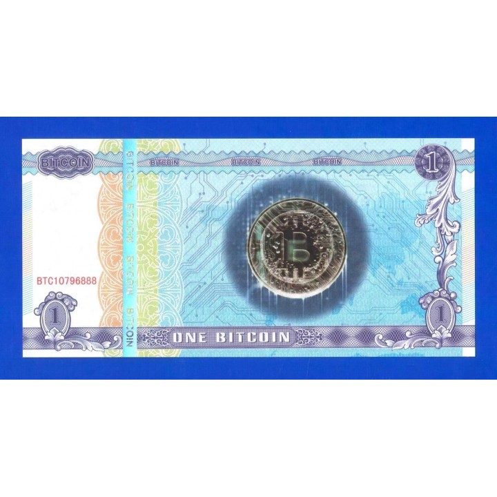Биткоин. 1 биткоин, Сувенирная. UNC.
