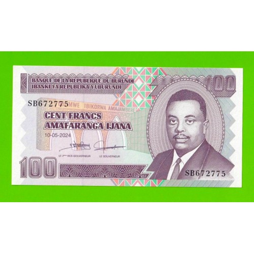 Бурунди - 100 франков - 2024 - UNC!!!