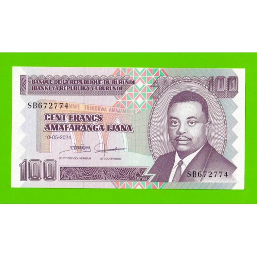 Бурунди - 100 франков - 2024 - UNC!!!