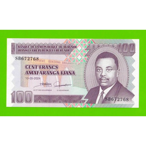 Бурунди - 100 франков - 2024 - UNC!!!