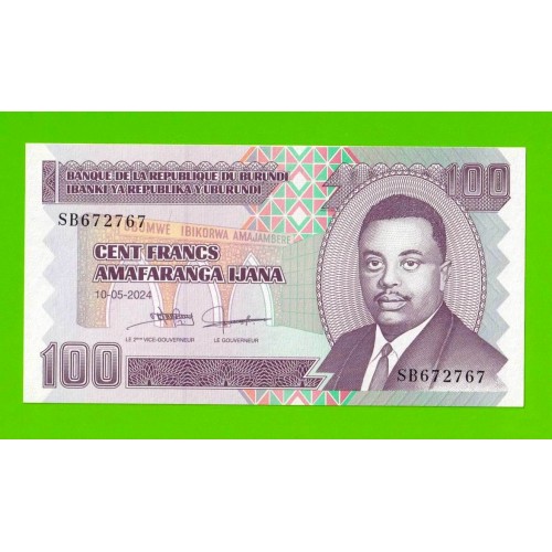 Бурунди - 100 франков - 2024 - UNC!!!
