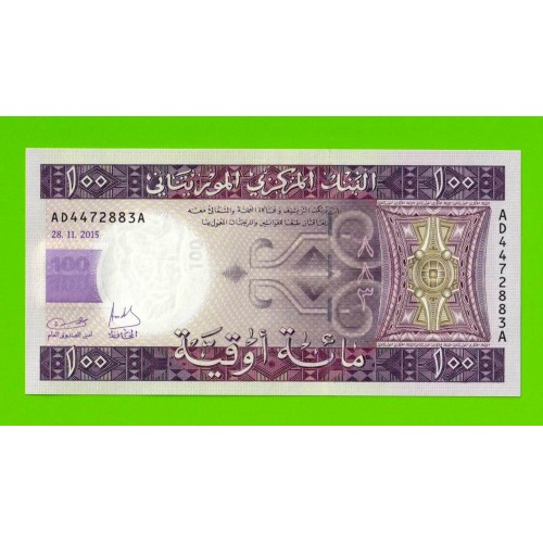 Мавритания - 100 угий - 2015 - UNC!!!