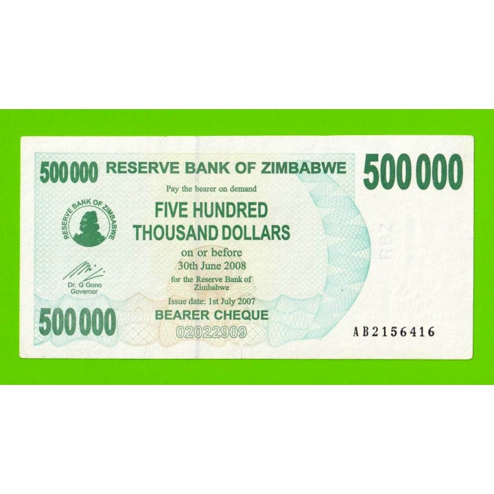 Зимбабве - 500000 долларов - 2007 (AB)