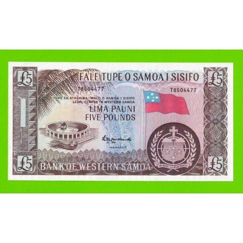 Самоа (Западное Самоа) - 5 фунтов - 1963 (2020) - UNC!!!