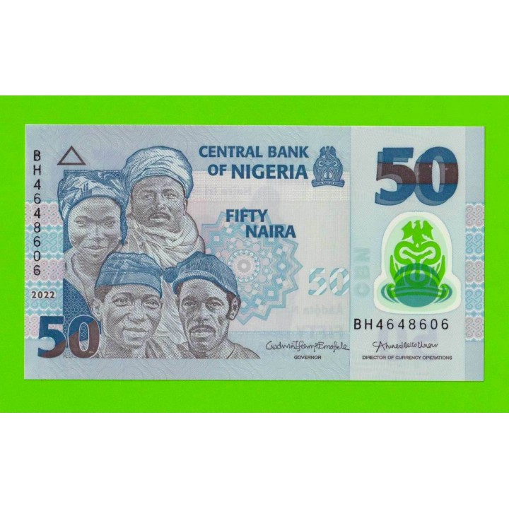 Нигерия - 50 найра - 2022 - полимер - UNC!!!