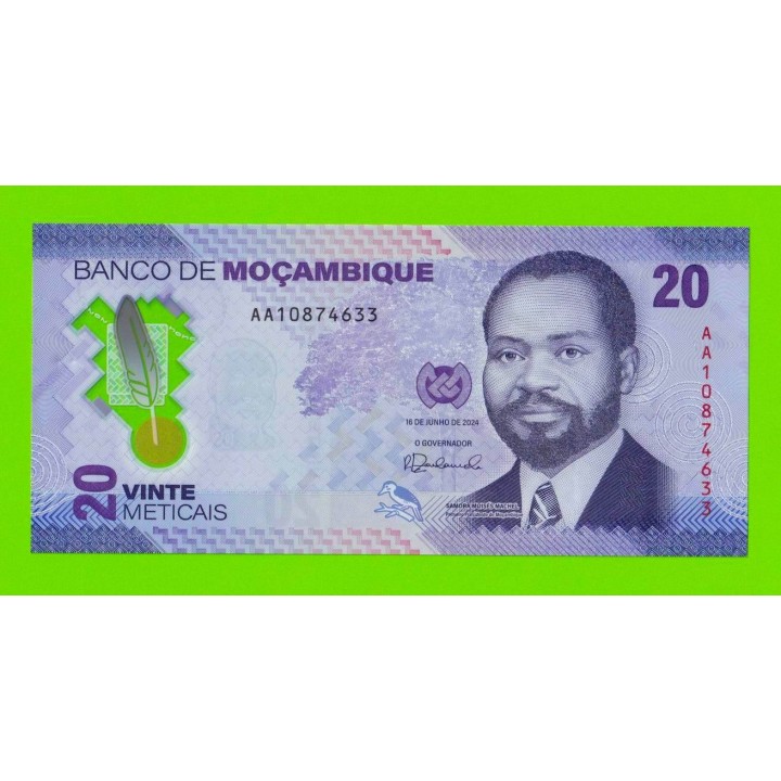 Мозамбик - 20 метикалов - 2024 (AA) - Полимер - UNC!!!