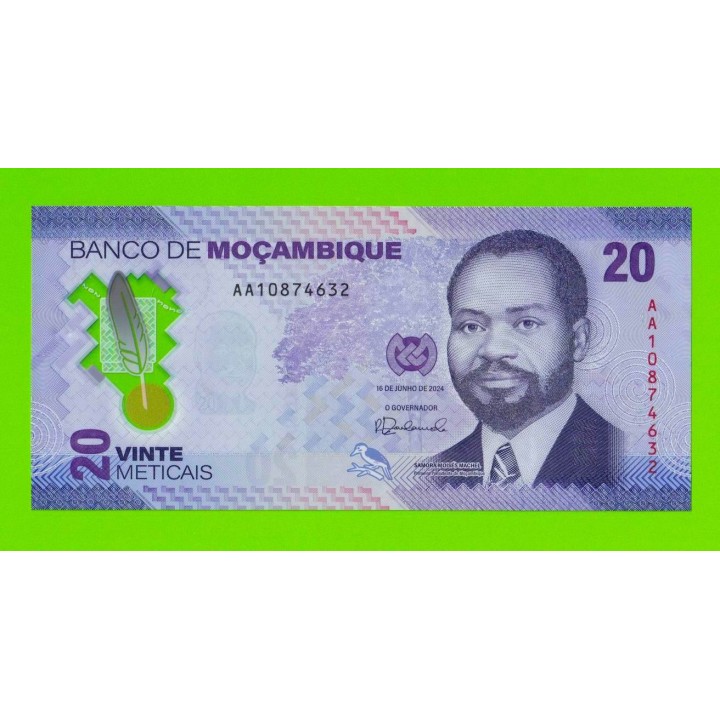 Мозамбик - 20 метикалов - 2024 (AA) - Полимер - UNC!!!