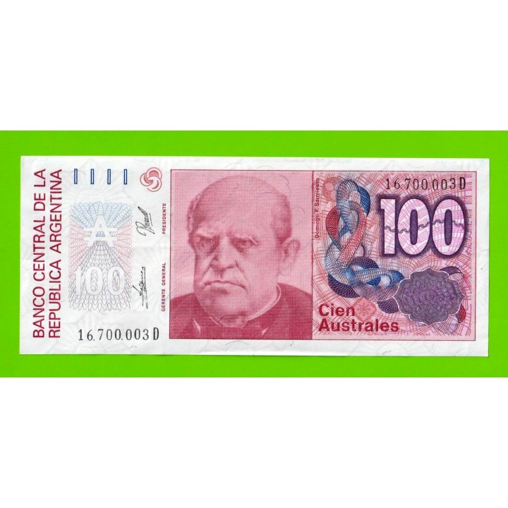 Аргентина - 100 аустралей - 1985 (D) - aUNC!!!