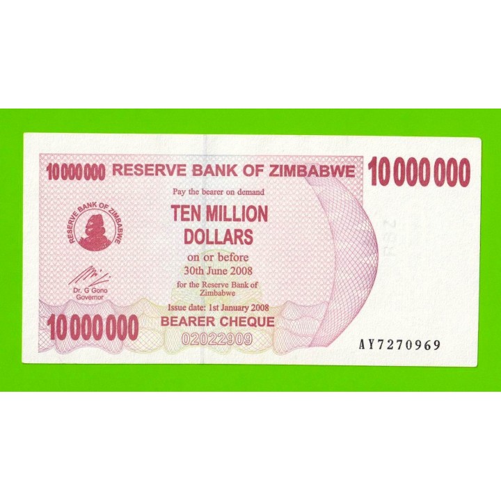 Зимбабве - 10000000 / 10 миллионов долларов - 2008 (AY)