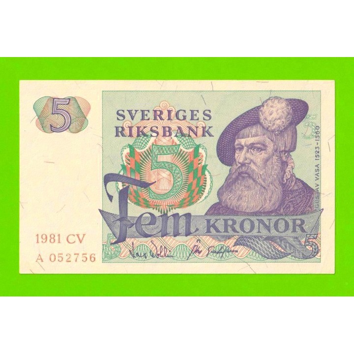 Швеция - 5 крон - 1981 - XF+!!!