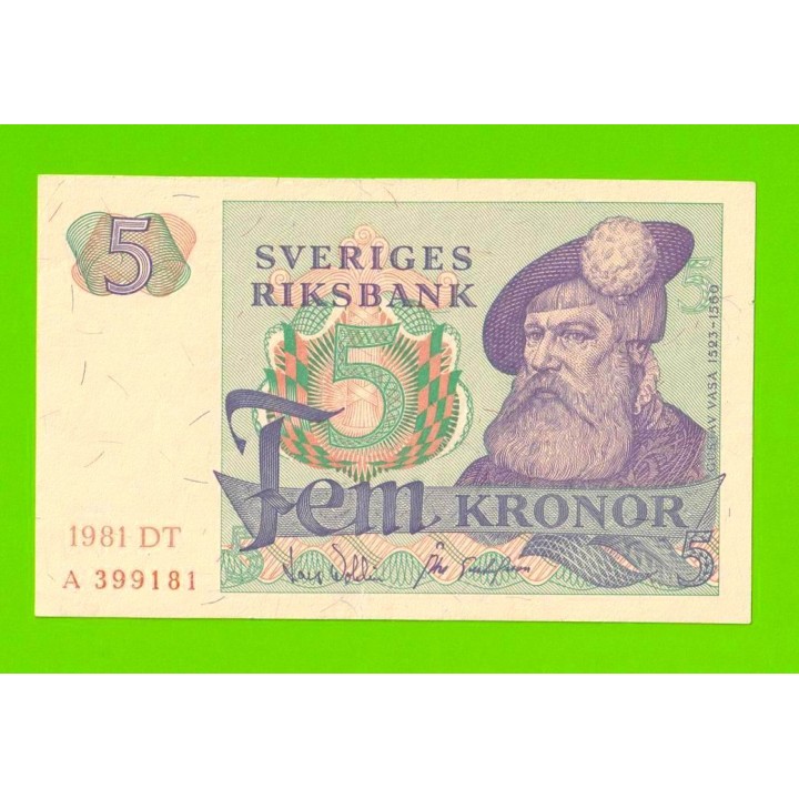 Швеция - 5 крон - 1981 - XF+!!!