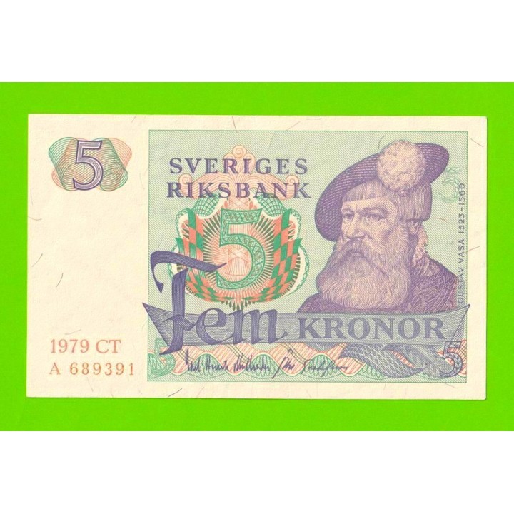 Швеция - 5 крон - 1979 - XF!!!