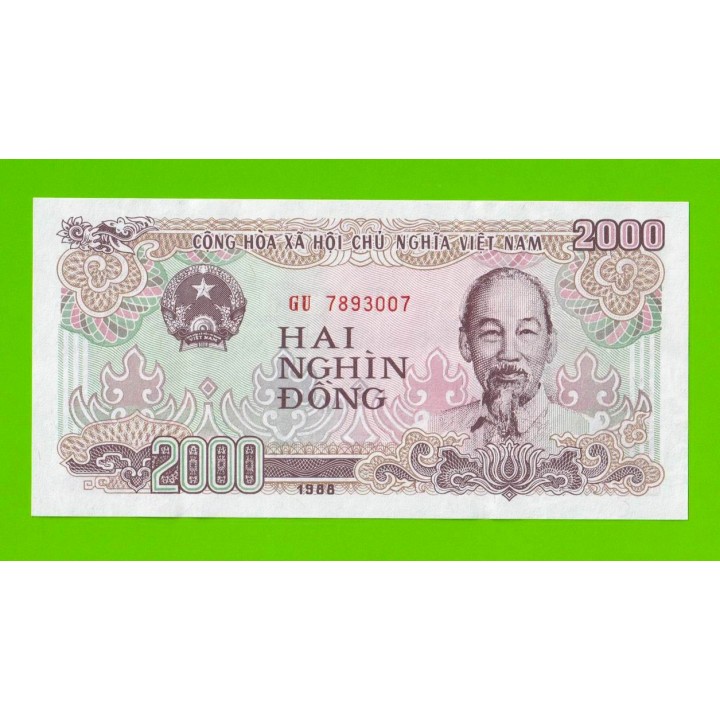 Вьетнам - 2000 донгов - 1988 - UNC!!!