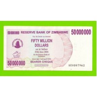 Зимбабве - 50000000 / 50 миллионов долларов - 2008 (AE)