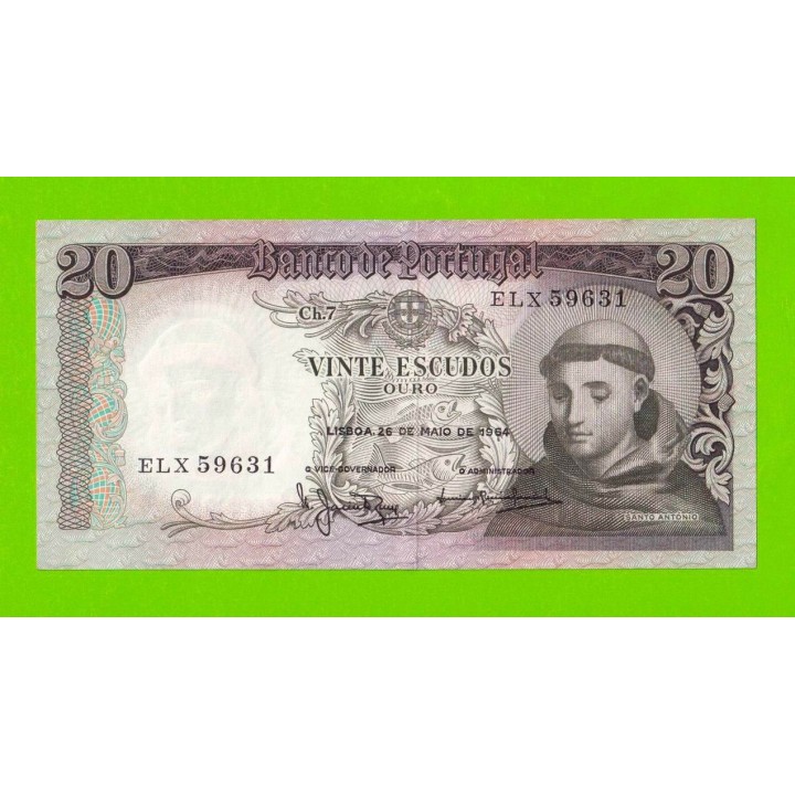 Португалия - 20 эскудо - 1964 - XF+++!!!