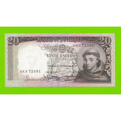Португалия - 20 эскудо - 1964 - XF+++!!!
