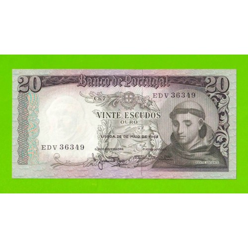 Португалия - 20 эскудо - 1964 - aUNC-!!!
