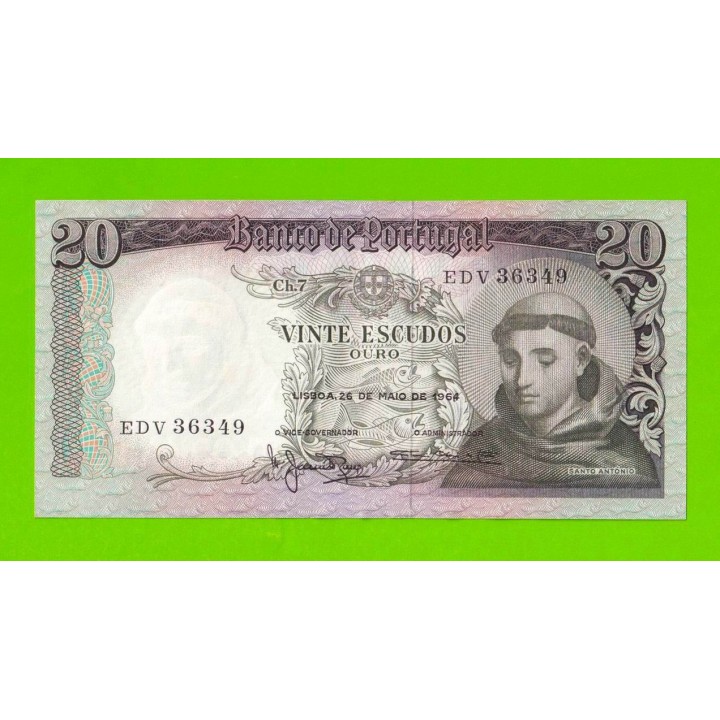 Португалия - 20 эскудо - 1964 - aUNC-!!!