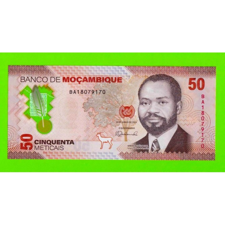 Мозамбик - 50 метикалов - 2024 (BA) - Полимер - UNC!!!