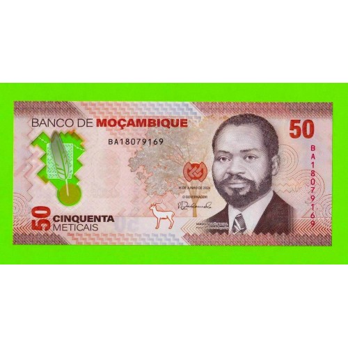 Мозамбик - 50 метикалов - 2024 (BA) - Полимер - UNC!!!