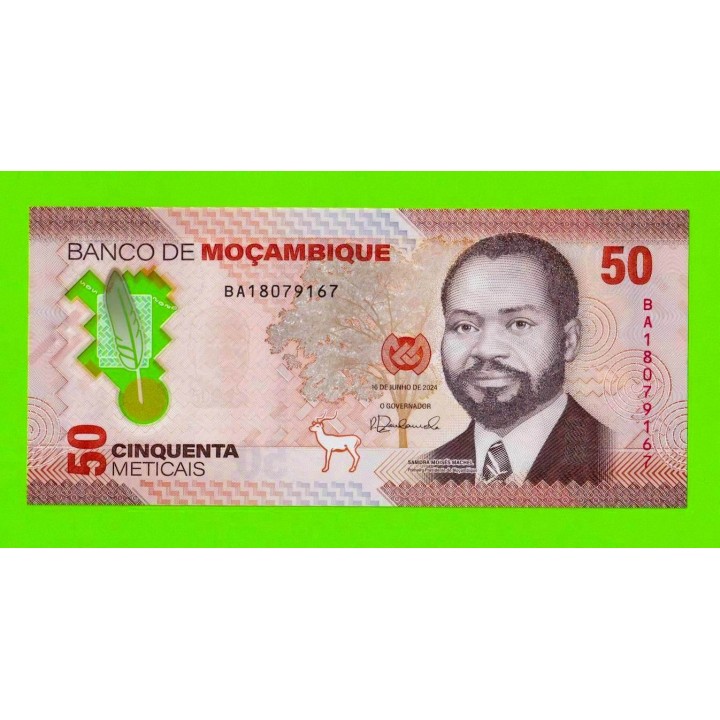 Мозамбик - 50 метикалов - 2024 (BA) - Полимер - UNC!!!