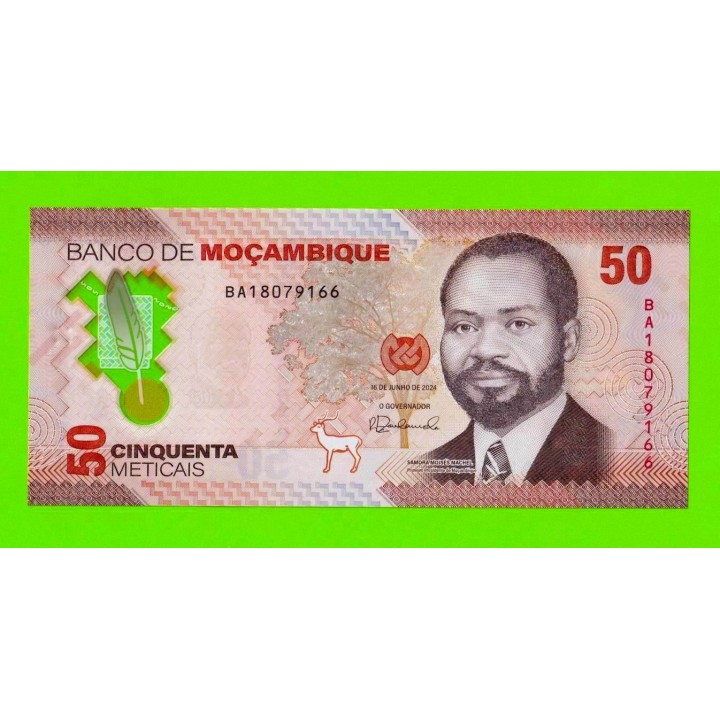 Мозамбик - 50 метикалов - 2024 (BA) - Полимер - UNC!!!