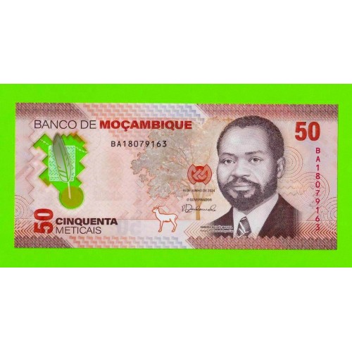 Мозамбик - 50 метикалов - 2024 (BA) - Полимер - UNC!!!
