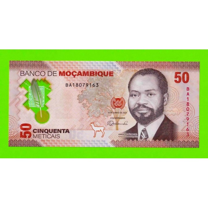 Мозамбик - 50 метикалов - 2024 (BA) - Полимер - UNC!!!