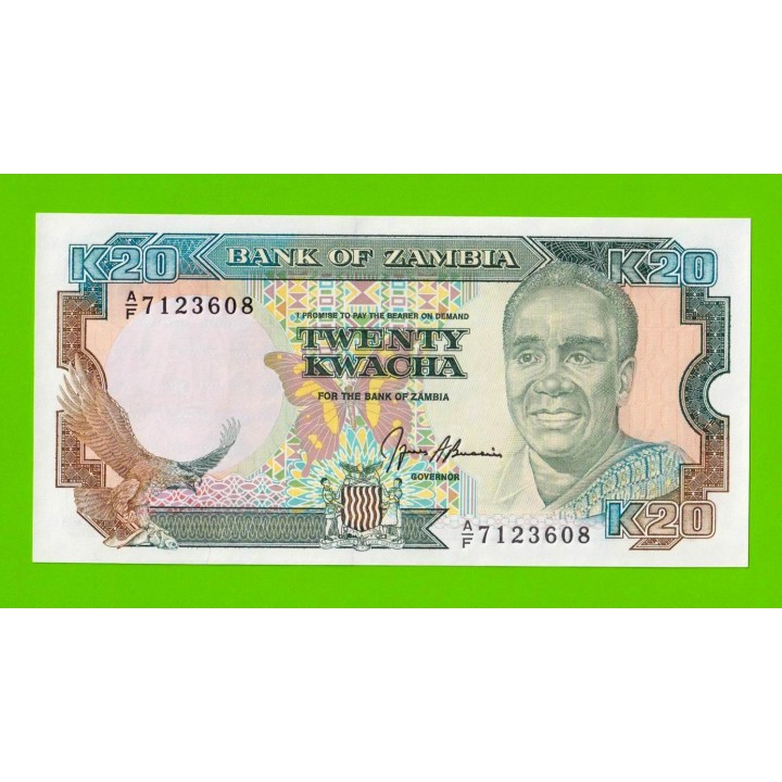 Замбия - 20 квач - 1989 - UNC!!!