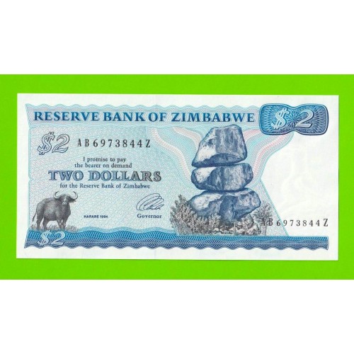 Зимбабве - 2 доллара - 1994 - UNC!!!