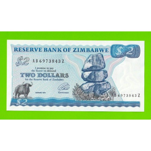 Зимбабве - 2 доллара - 1994 - UNC!!!