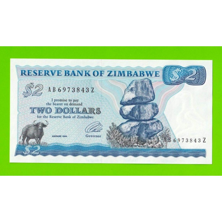 Зимбабве - 2 доллара - 1994 - UNC!!!