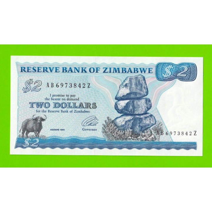 Зимбабве - 2 доллара - 1994 - UNC!!!