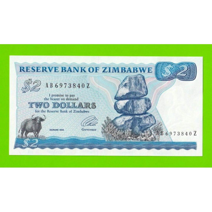 Зимбабве - 2 доллара - 1994 - UNC!!!