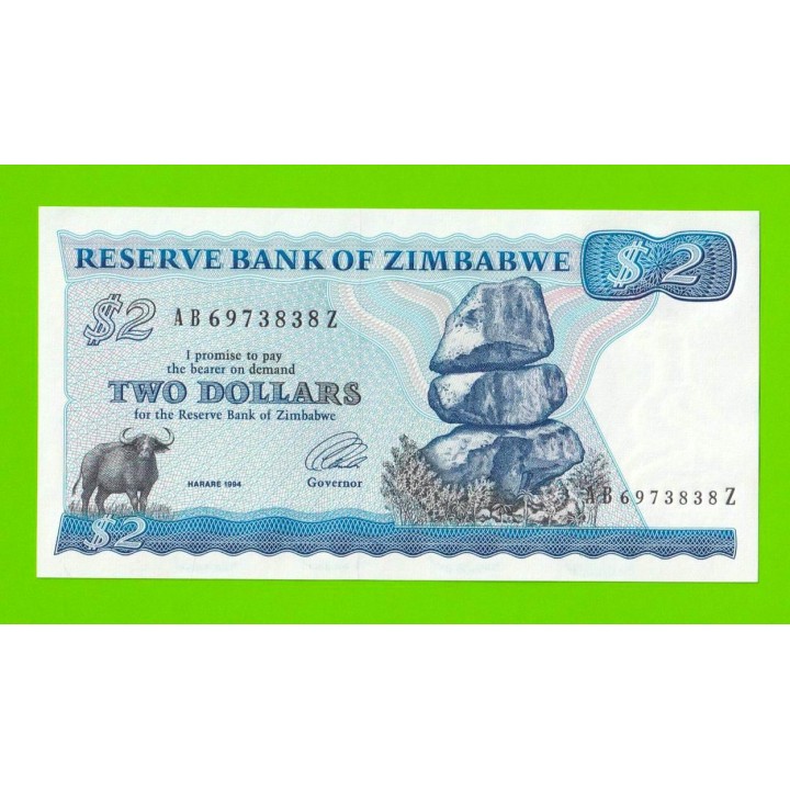 Зимбабве - 2 доллара - 1994 - UNC!!!