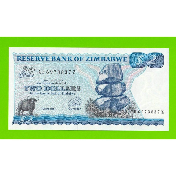 Зимбабве - 2 доллара - 1994 - UNC!!!