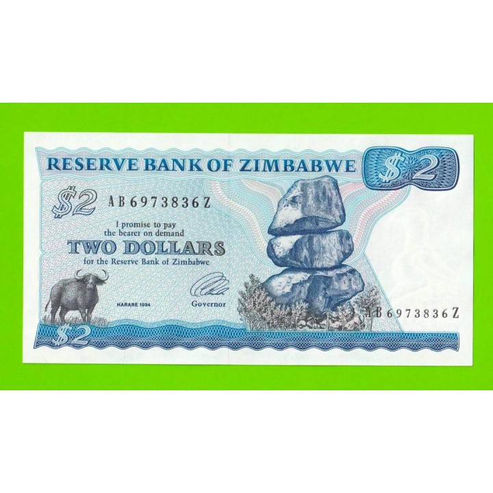 Зимбабве - 2 доллара - 1994 - UNC!!!