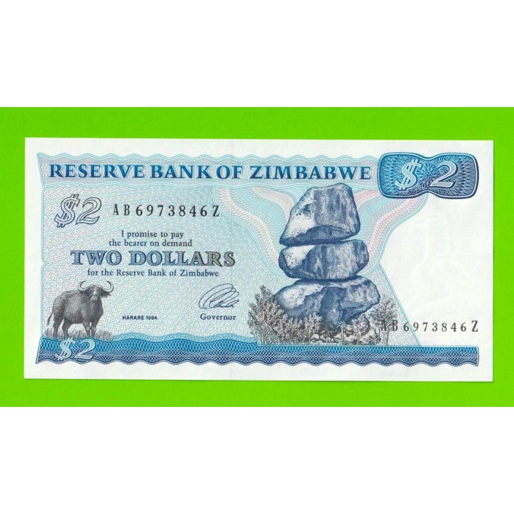 Зимбабве - 2 доллара - 1994 - UNC!!!