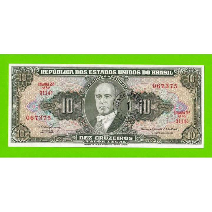 Бразилия - 1 сентаво на 10 крузейро - 1966 / 1967 - UNC!!!