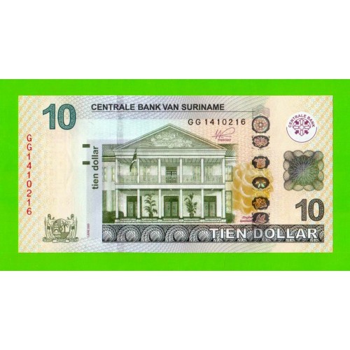 Суринам - 10 долларов - 2020 - UNC!!!